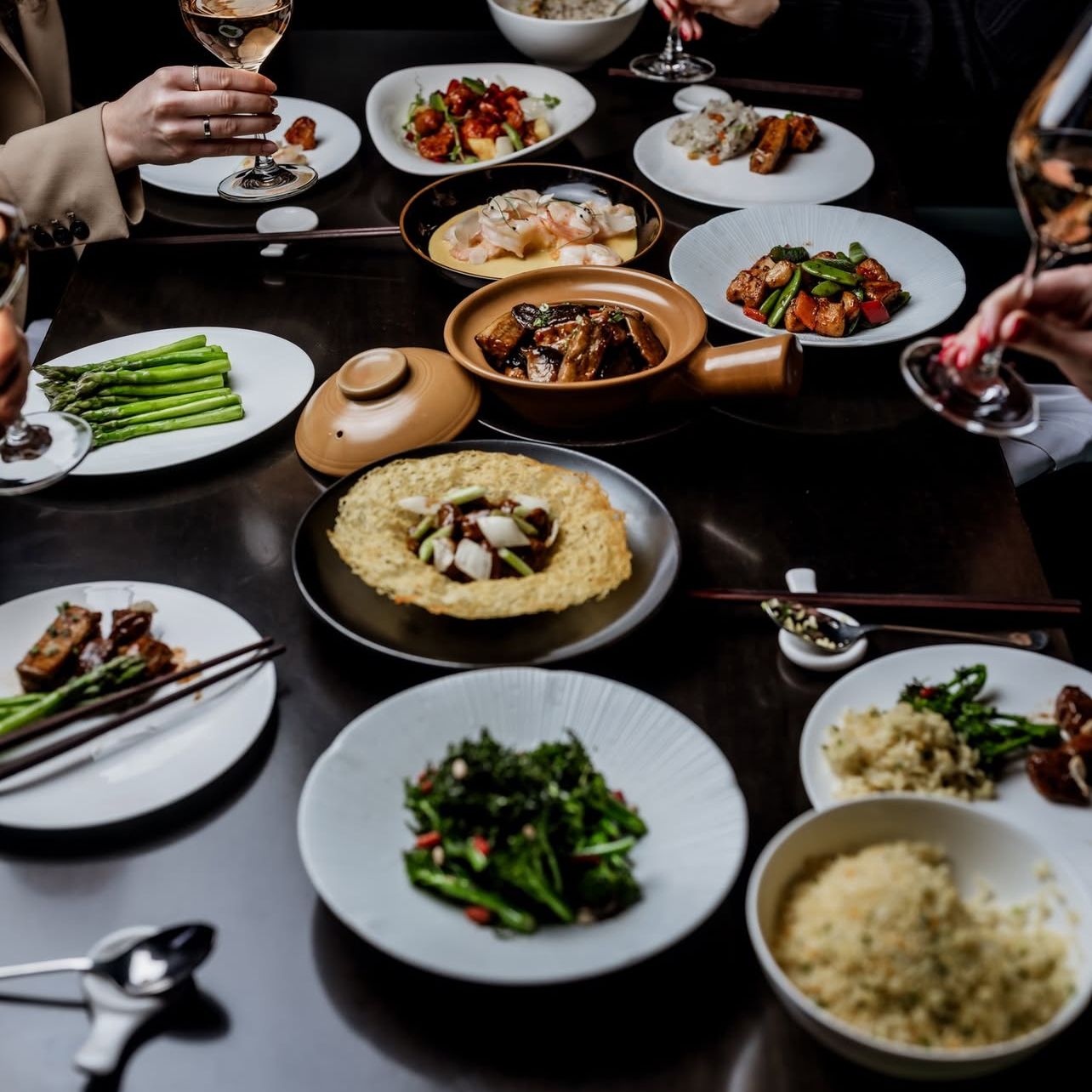 Dining at Hakkasan, Mayfair, for 12 people
