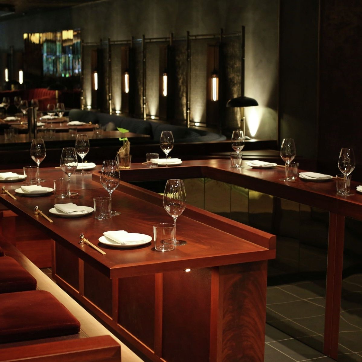 Kitchen Table for 10 people at Lucky Cat by Gordon Ramsay, Mayfair