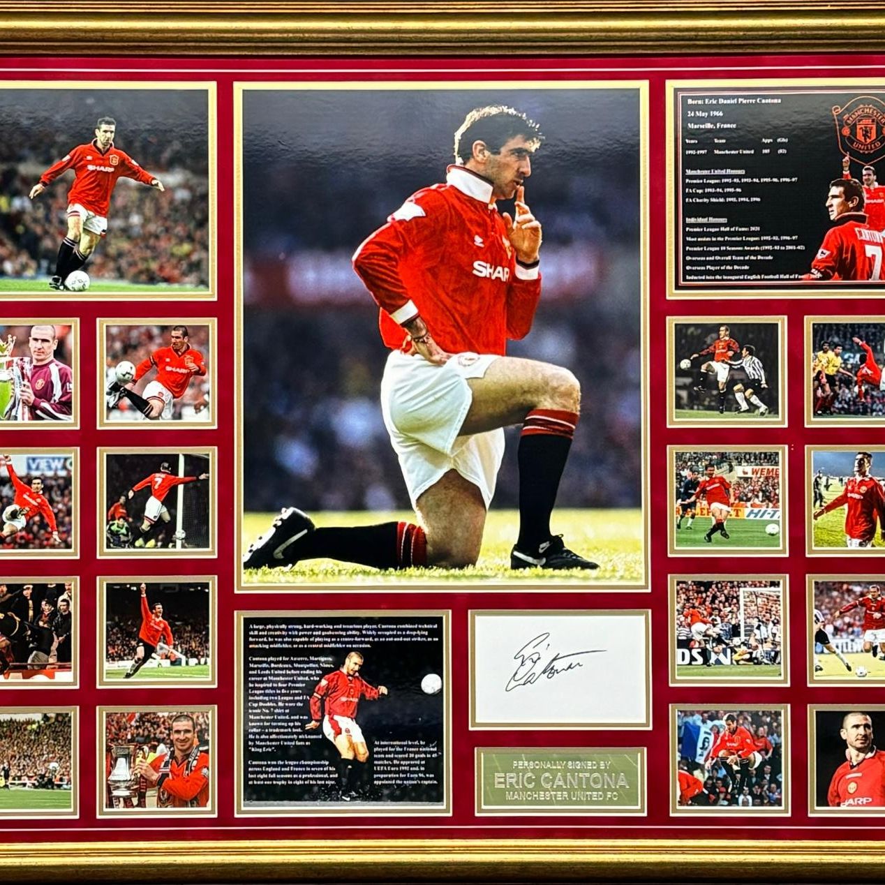 Eric Cantona signed frame