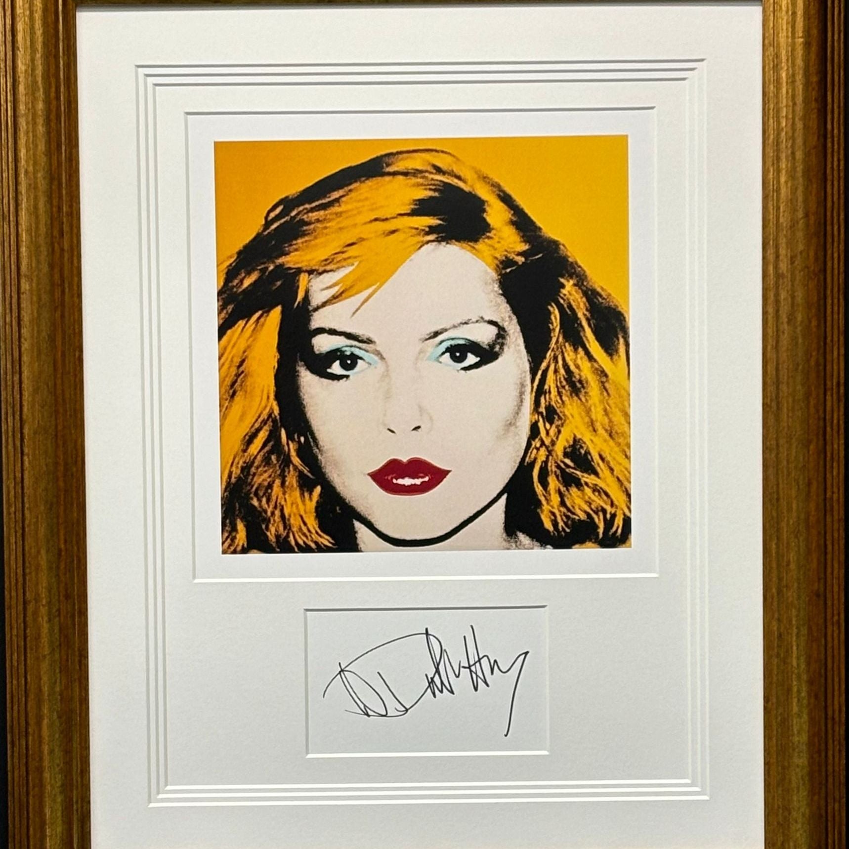 Andy Warhol “Debbie Harry 1980”. Stunning frame with a museum quality art print hand signed by Debbie Harry