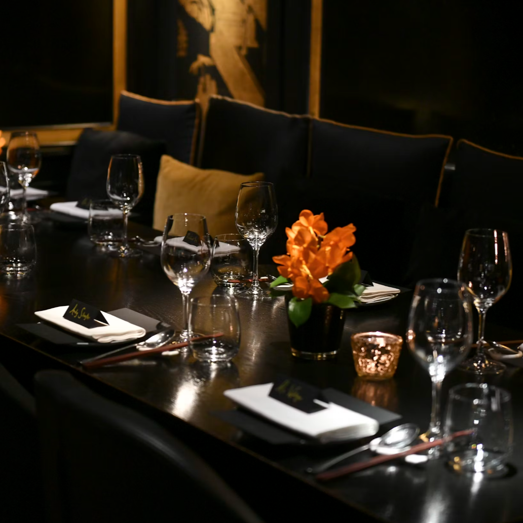 Dining at Hakkasan, Mayfair, for 12 people