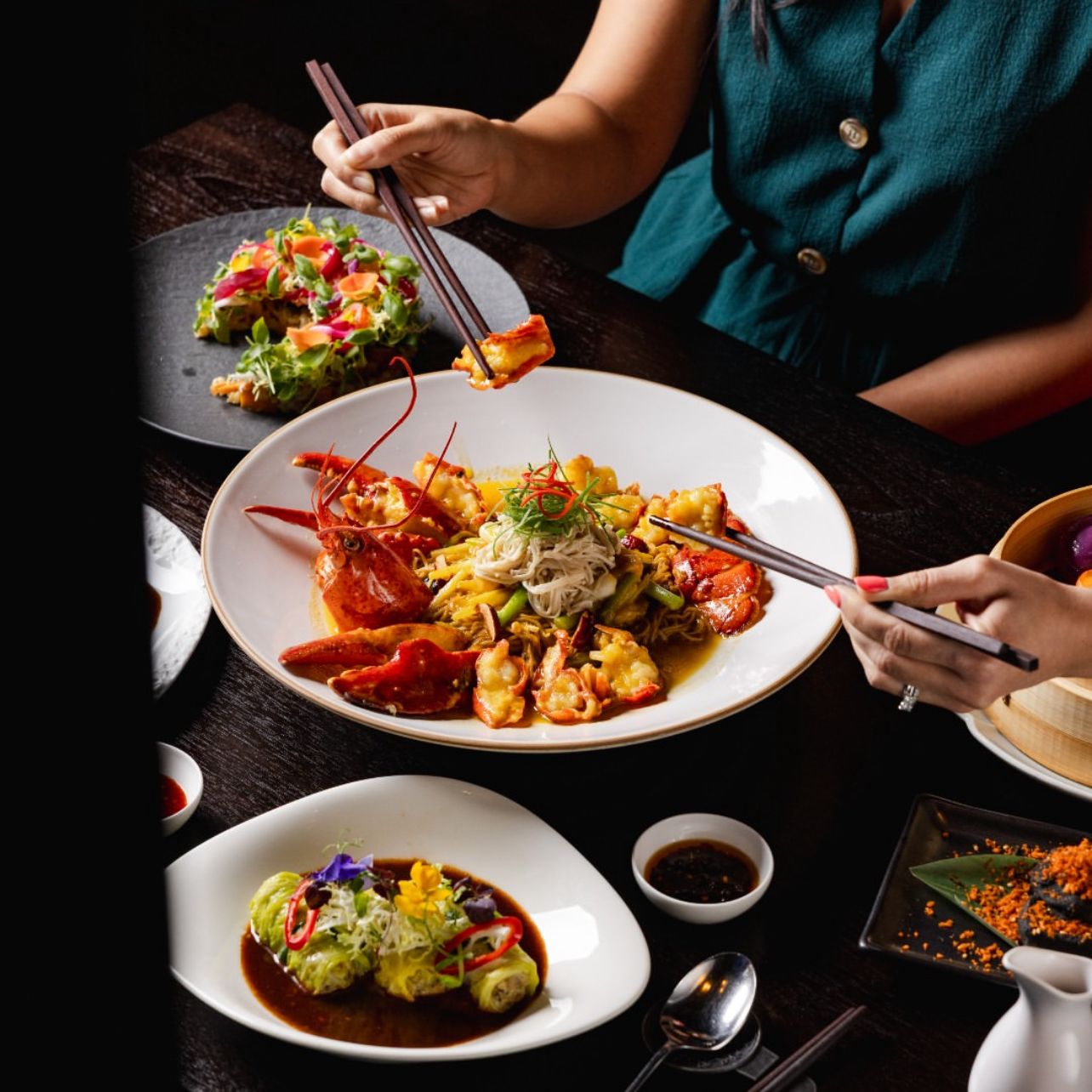 Dining at Hakkasan, Mayfair, for 12 people