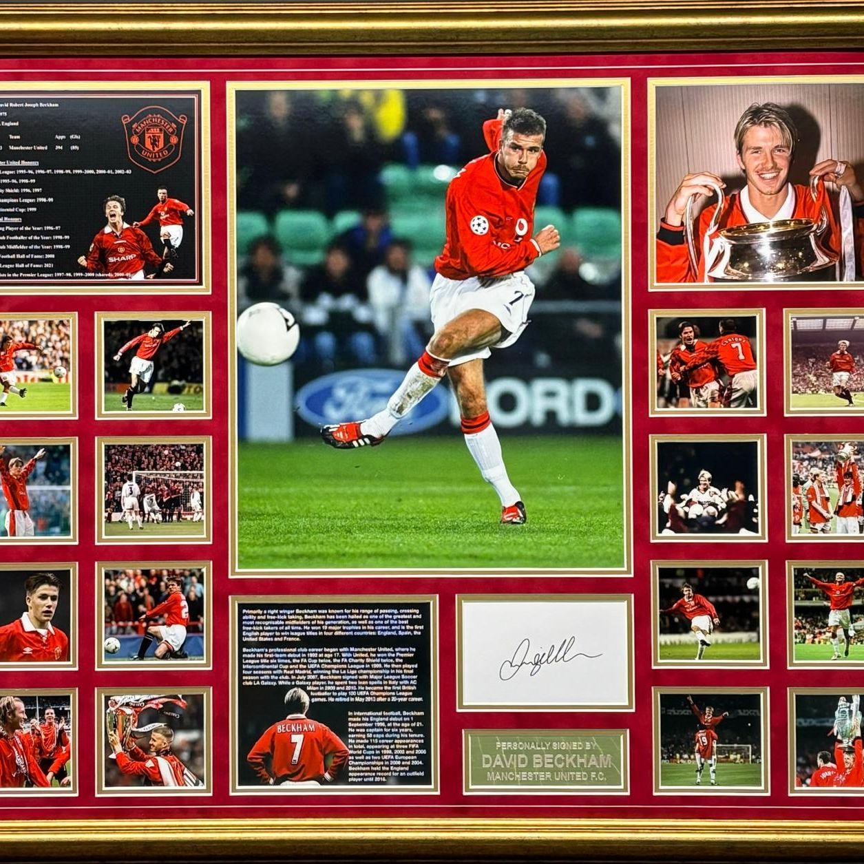 David Beckham signed frame
