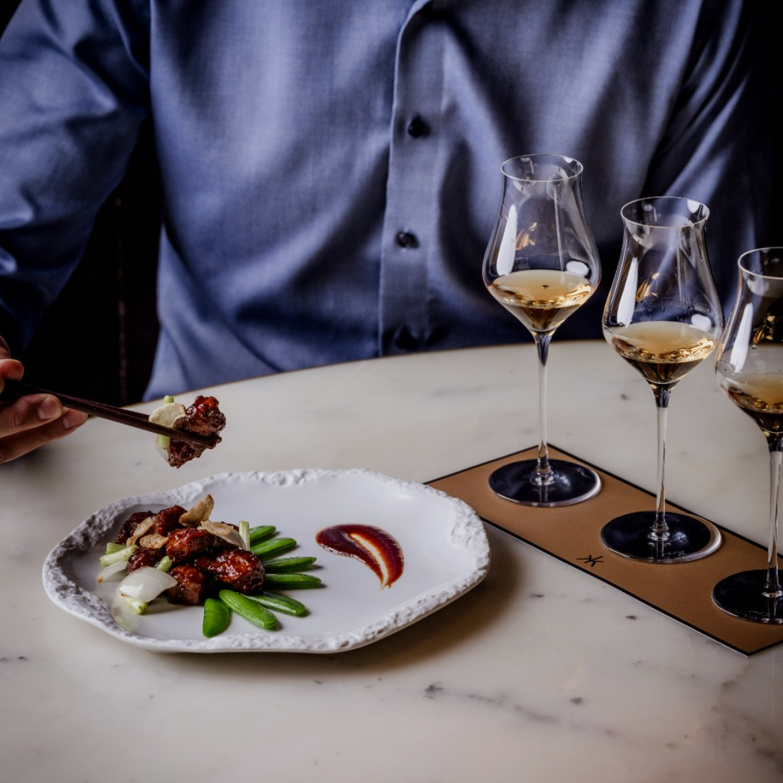 Dining at Hakkasan, Mayfair, for 12 people