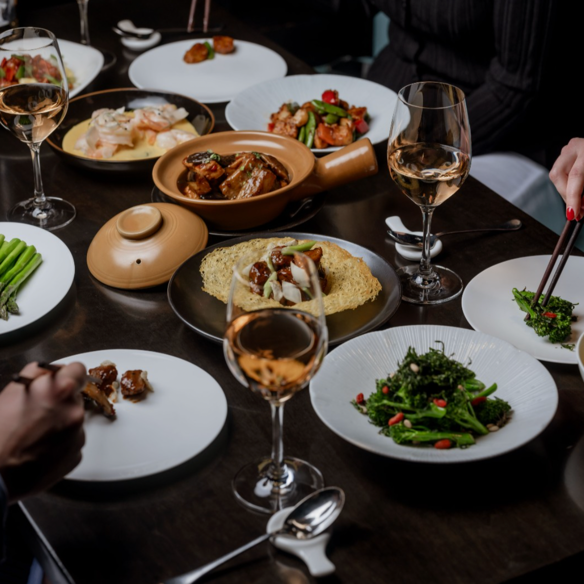 Dining at Hakkasan, Mayfair, for 12 people