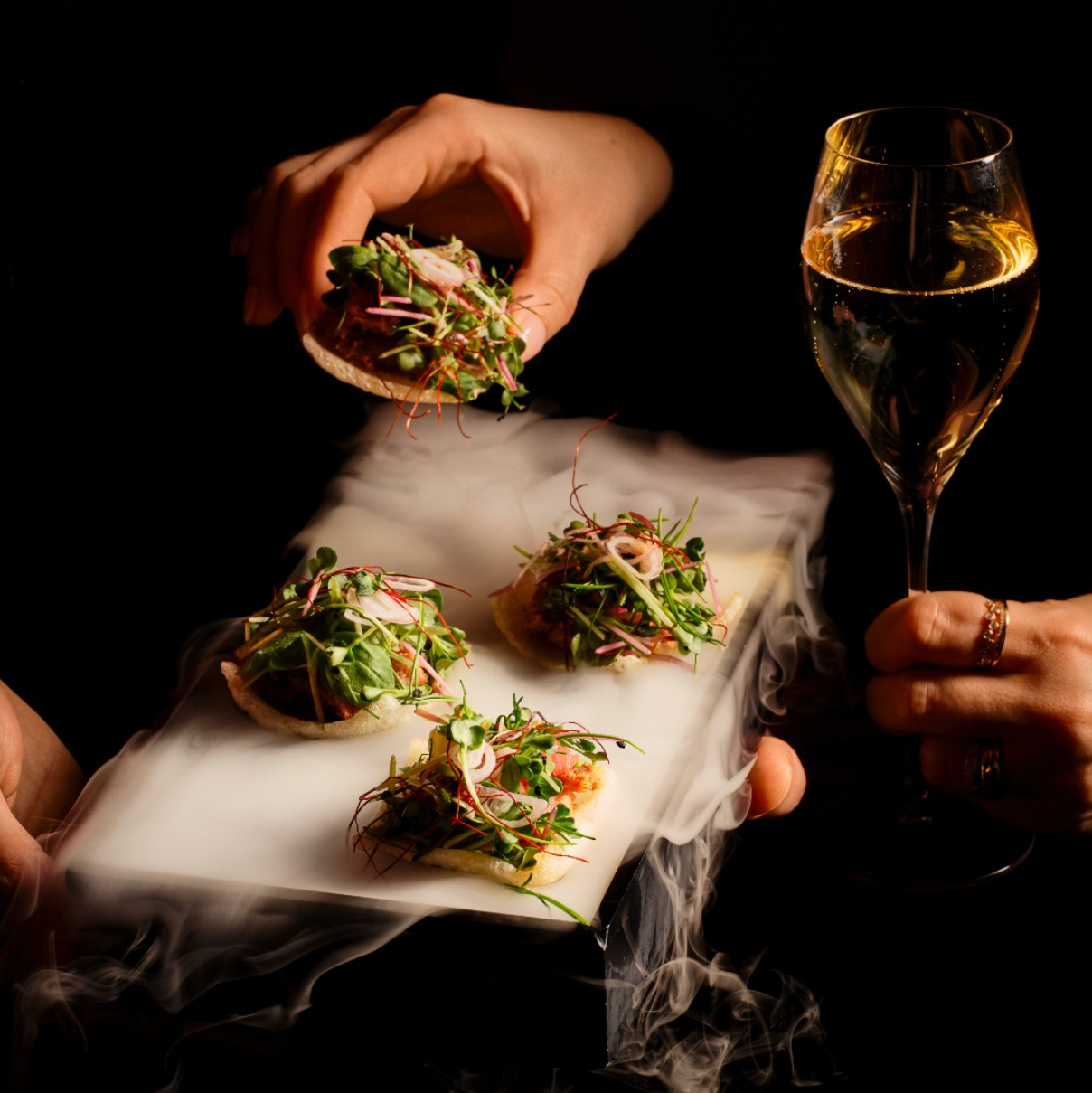 Dining at Hakkasan, Mayfair, for 12 people